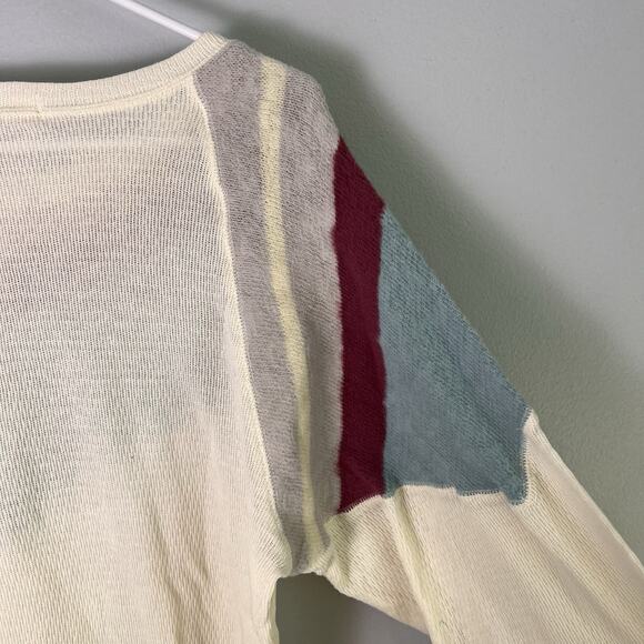 We The Free People Womens Sz XS Oversized Chevron Thermal Sweater Lightweight - Picture 9 of 10